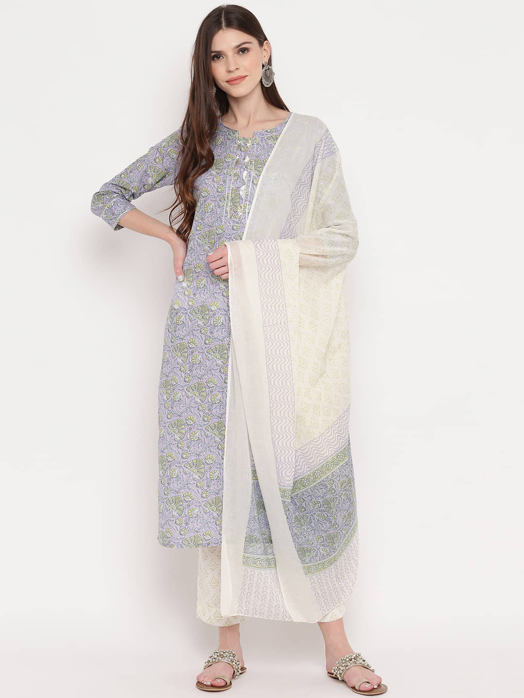 Vbuyz Cotton Kurti With Pants - Stitched Suit