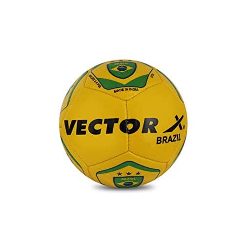 Vector X Brazil MS Stitched  Yellow Football Size- 3 - Sports and Fitness Equipment | Buy online on ZillyBuy