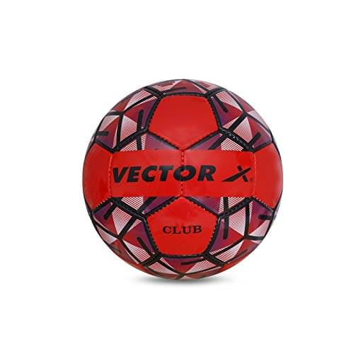     			Vector X Club Hand Stitched Red Football Size- 4