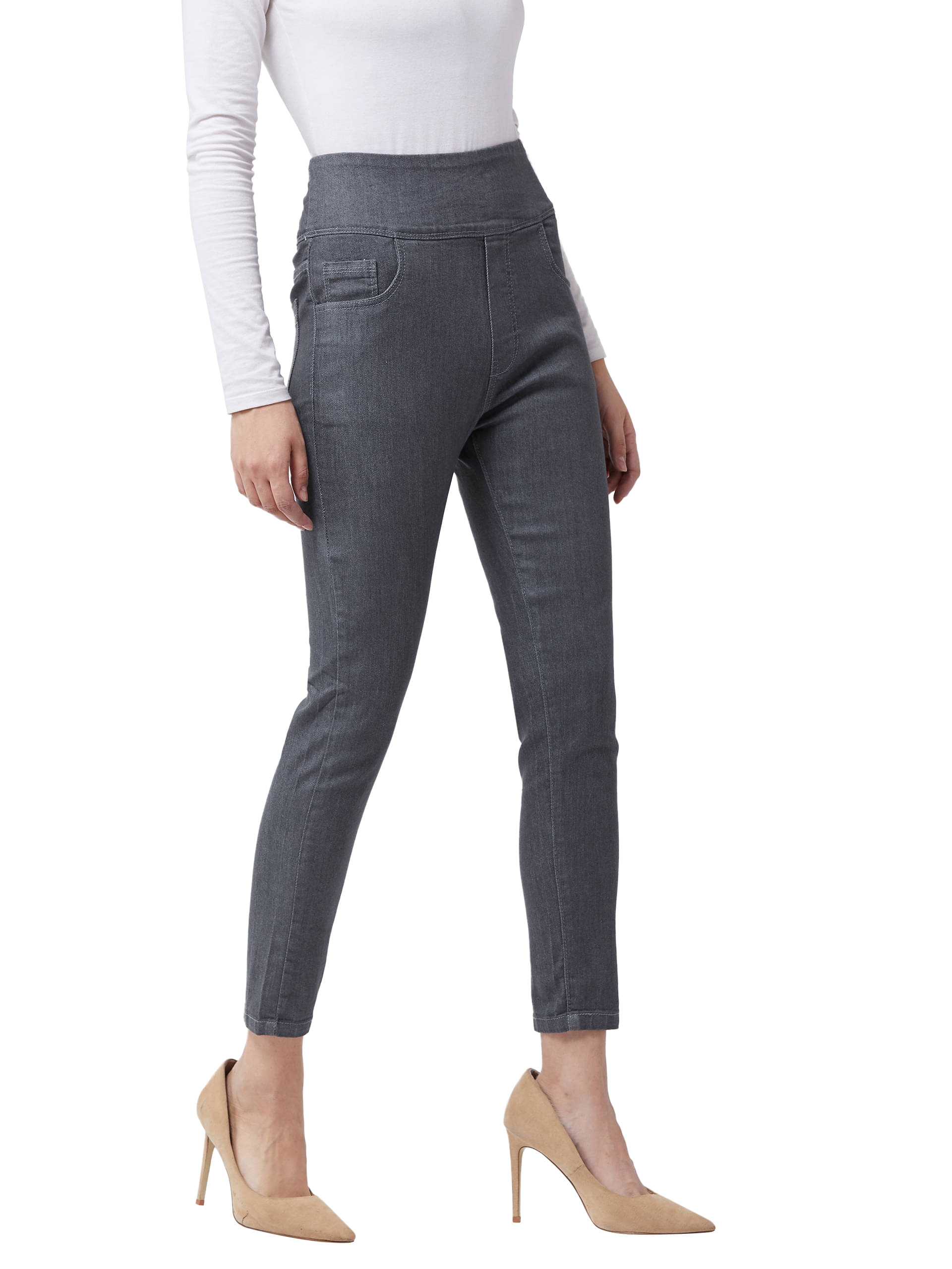     			Miss Chase Cotton Jeggings - Grey