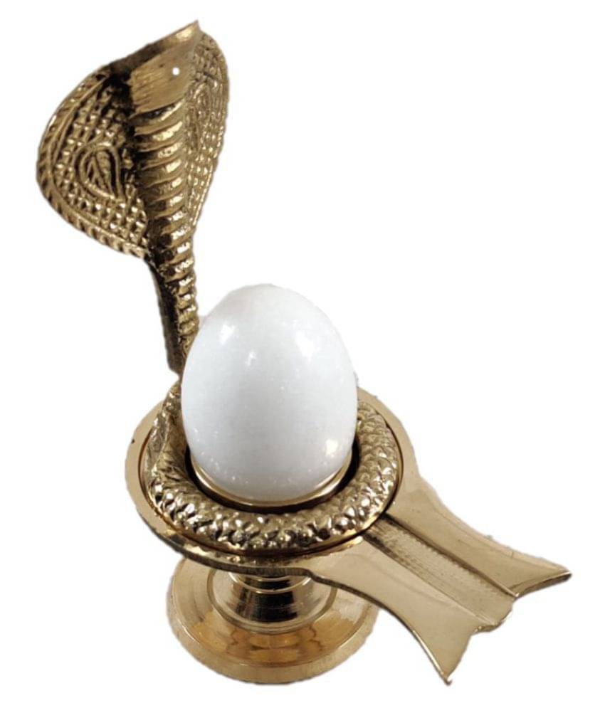     			Shiv Ling Jalhari With Stone No 0 White 4.5"
