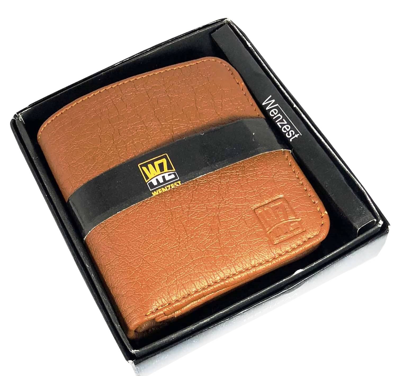     			WENZEST - Tan PU Men's Short Wallet ( Pack of 1 )