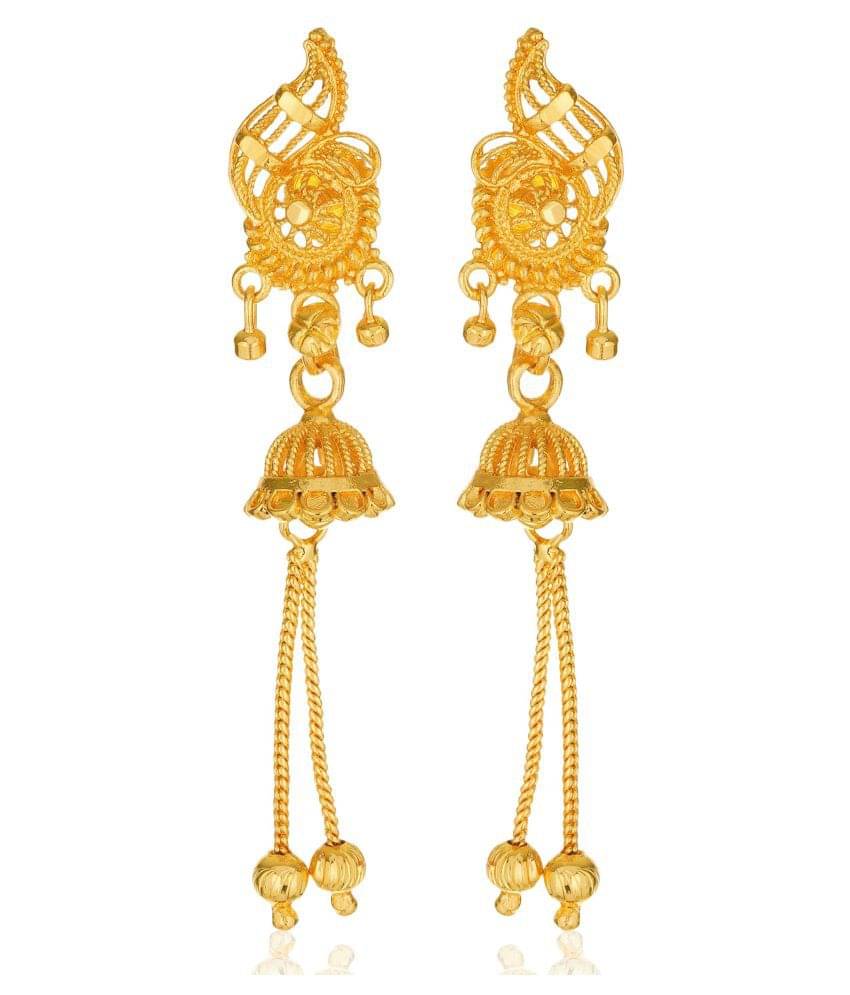     			Darshini Designs Gold Plated Traditional Daily Wear Earrings For Women