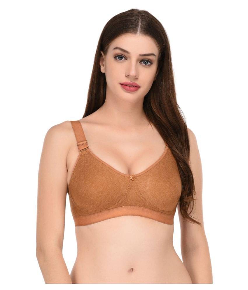    			Elina Cotton Non Padded Women's T-Shirt Bra ( Brown )