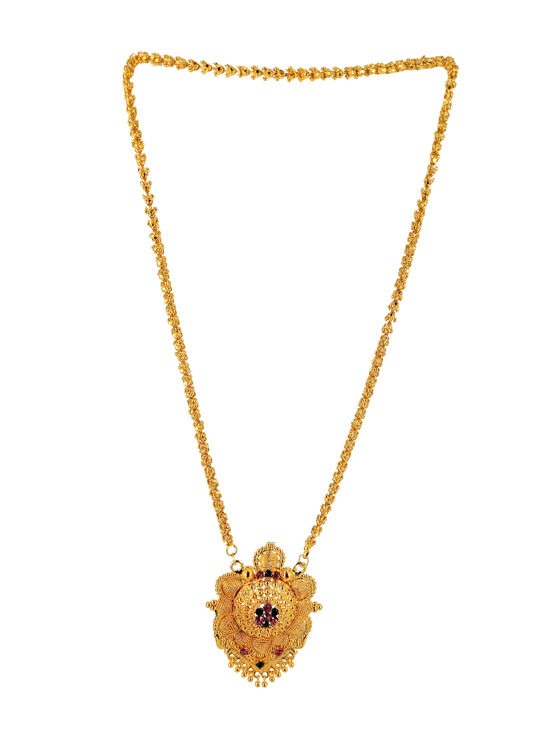 KRIMO GOLD PLATED ROYAL DESIGN MANGALSUTRA FOR WOMEN-10098