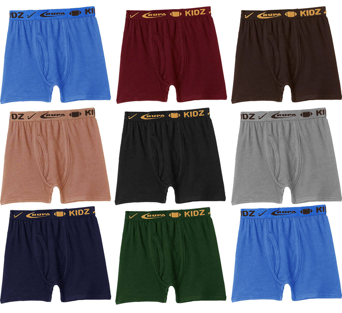 Rupa Frontline Interlock Cotton Multicolour Outer Elastic Drawers/Underwear for Kids/Boys - Pack of 9 Rupa Frontline Interlock Cotton Multicolour Outer Elastic Drawers/Underwear for Kids/Boys - Pack of 9