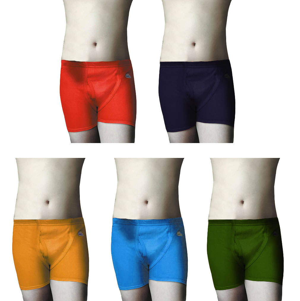     			Rupa Frontline Interlock Cotton Multicolour Inner Elastic Drawers/Underwear for Kids/Boys - Pack of 5