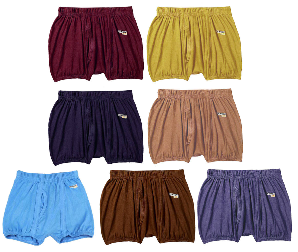 Rupa Frontline Macro Cotton Multicolour Inner Elastic Drawers/Underwear for Kids/Boys - Pack of 7 Rupa Frontline Macro Cotton Multicolour Inner Elastic Drawers/Underwear for Kids/Boys - Pack of 7