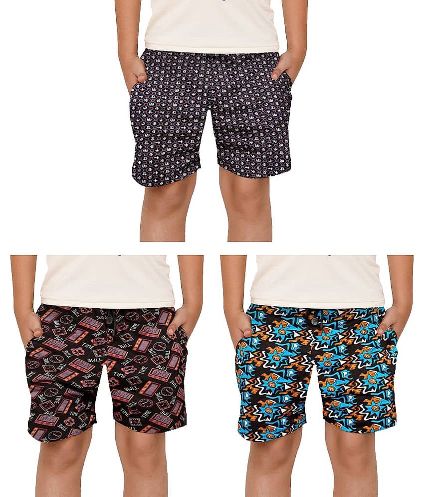 Rupa Frontline Ninja Cotton Printed Multicolour Pocket Boxer Outer Wear for Kids/Boys - Pack of 3 - Nightwear & Loungewear | Buy online on ZillyBuy