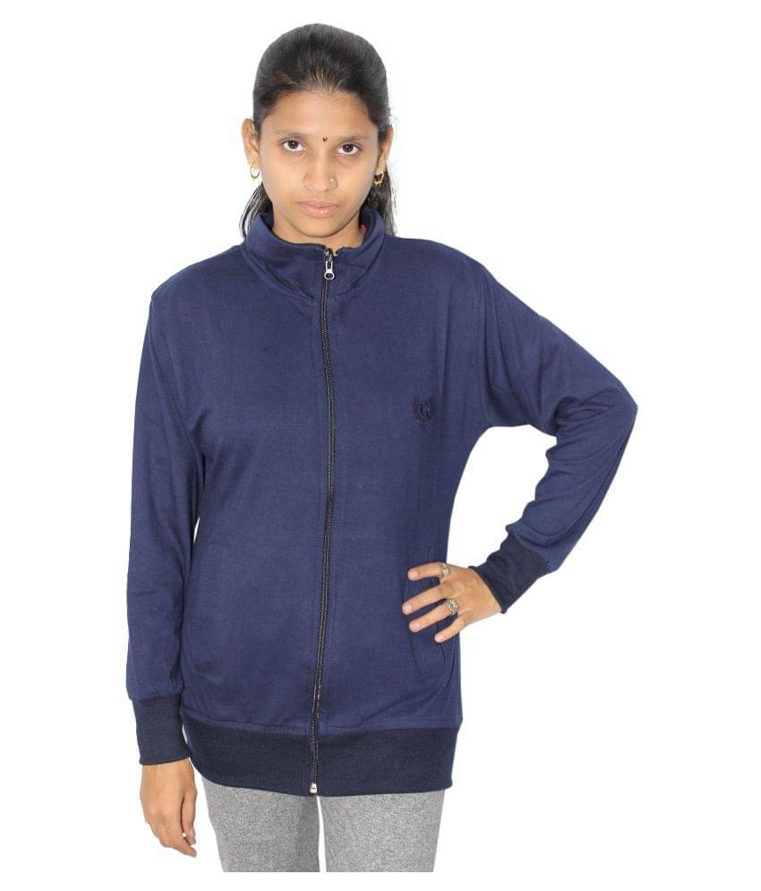 Goodluck Cotton Blend Navy Over coats Goodluck Cotton Blend Navy Over coats