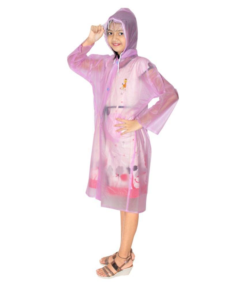 Goodluck PVC Girls Raincoat Full Sleeve Goodluck PVC Girls Raincoat Full Sleeve