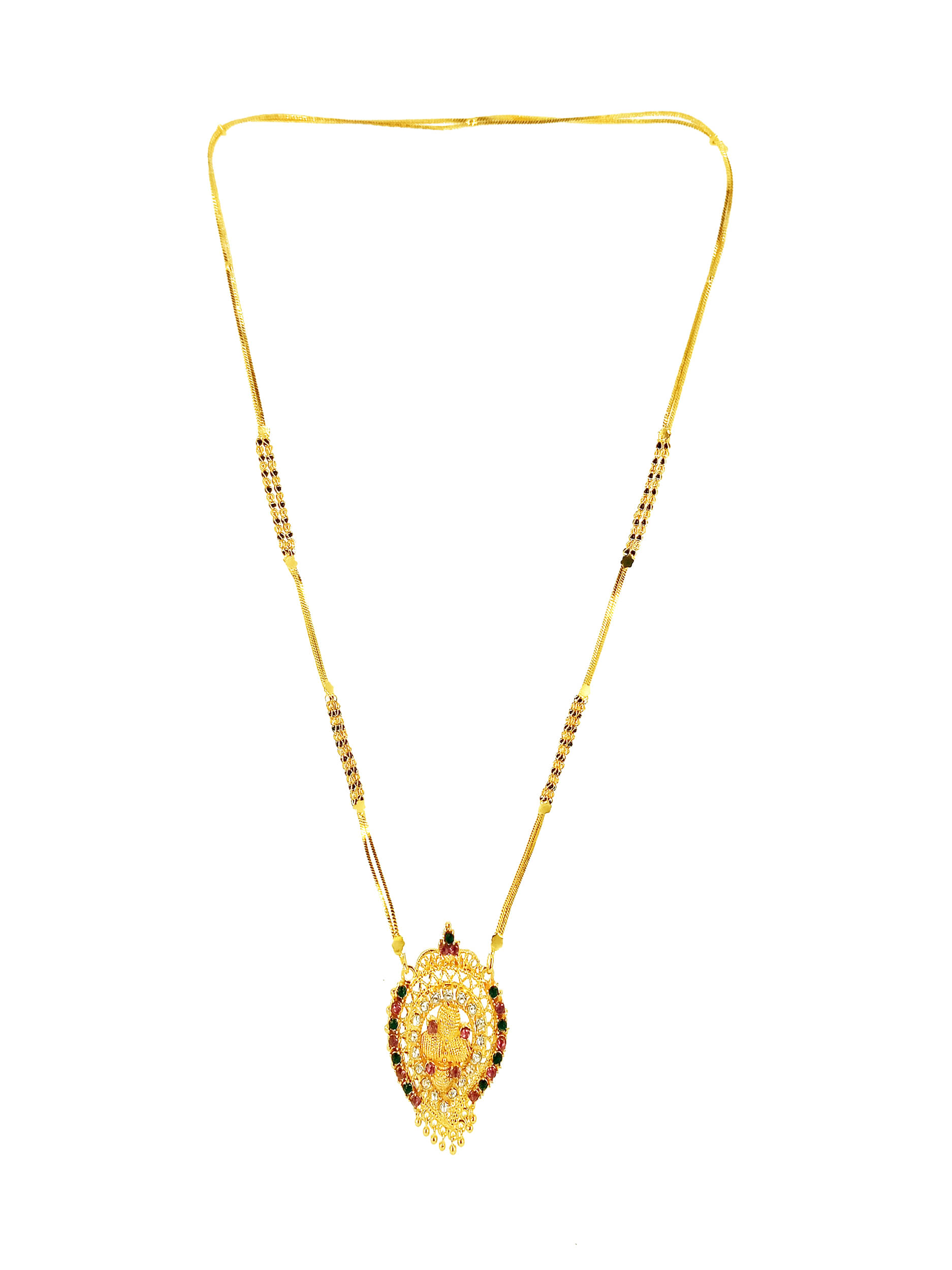 KRIMO GOLD PLATED ROYAL DESIGN MANGALSUTRA FOR WOMEN-100129 KRIMO GOLD PLATED ROYAL DESIGN MANGALSUTRA FOR WOMEN-100129