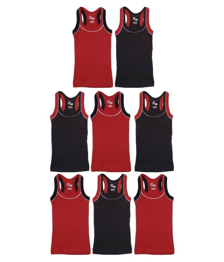 Rupa Frontline Cotton Multicolor Sleeveless Vests for Kids/Boys - Pack of 7 Rupa Frontline Cotton Multicolor Sleeveless Vests for Kids/Boys - Pack of 7