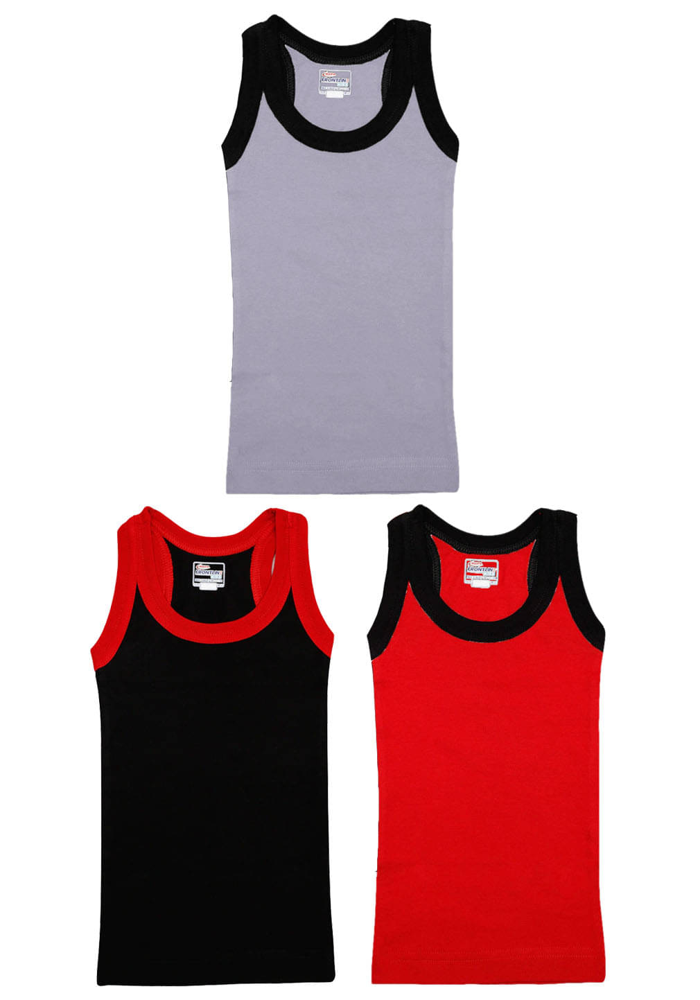     			Rupa Frontline Cotton Multicolor Sleeveless Vests for Kids/Boys - Pack of 12