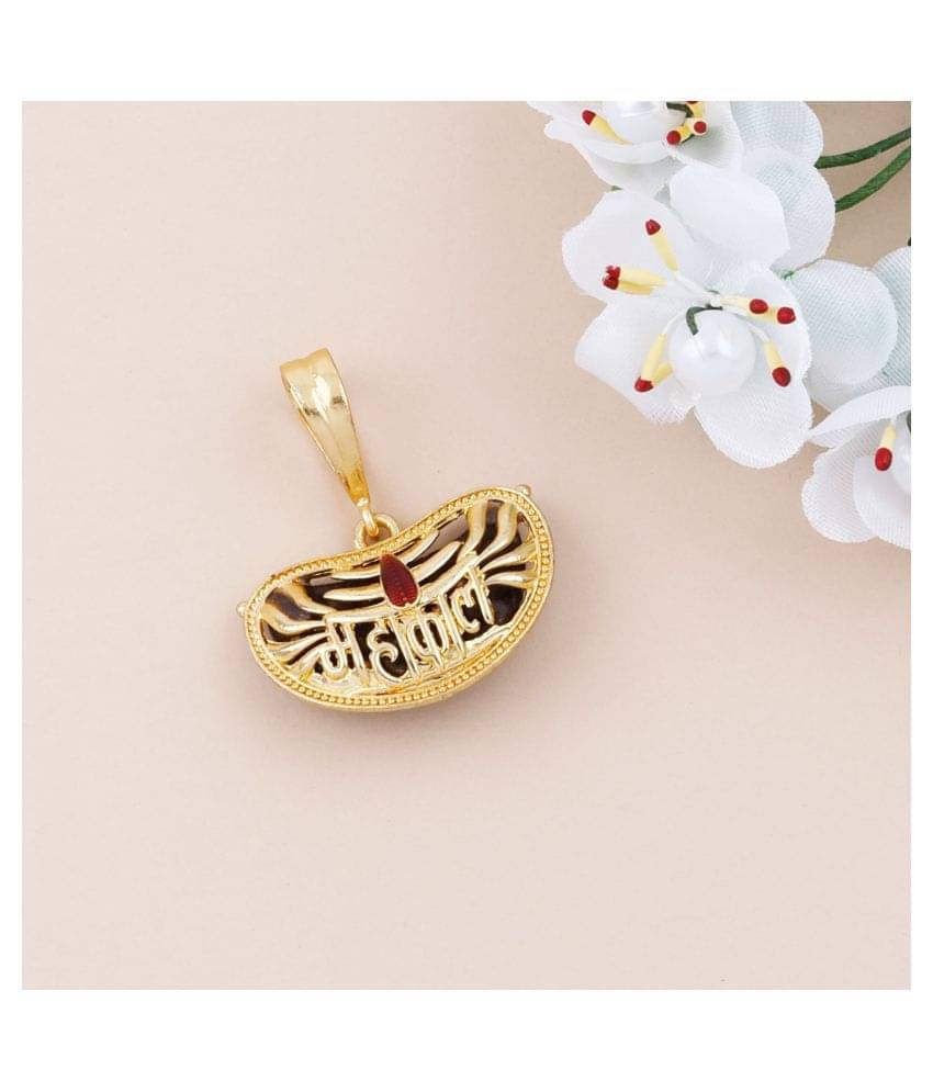 SILVER SHINE Gold Plated Classic designer Pendant Locket Mahakal Pendant Jewellers For Man And Boy     			SILVER SHINE Gold Plated Classic designer Pendant Locket Mahakal Pendant Jewellers For Man And Boy