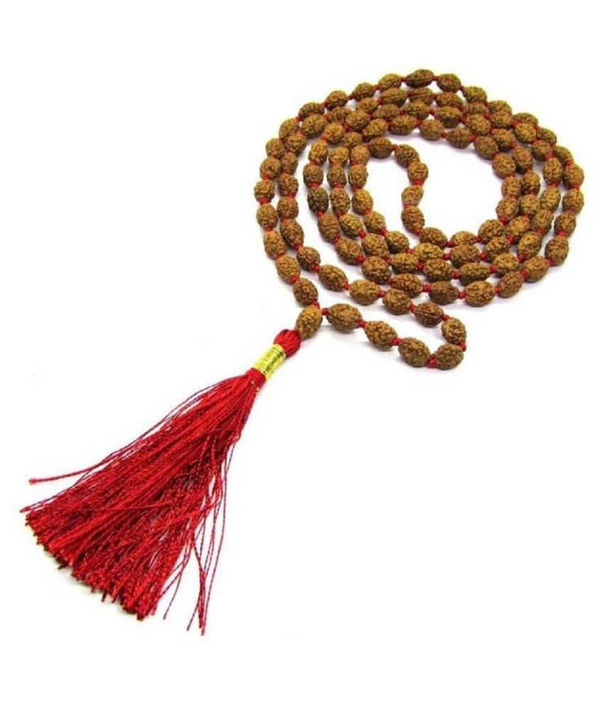     			ShivaRatna 3 Mukhi Rudraksha Mala 54+1 Beads Certified (30 cm Length Approx)