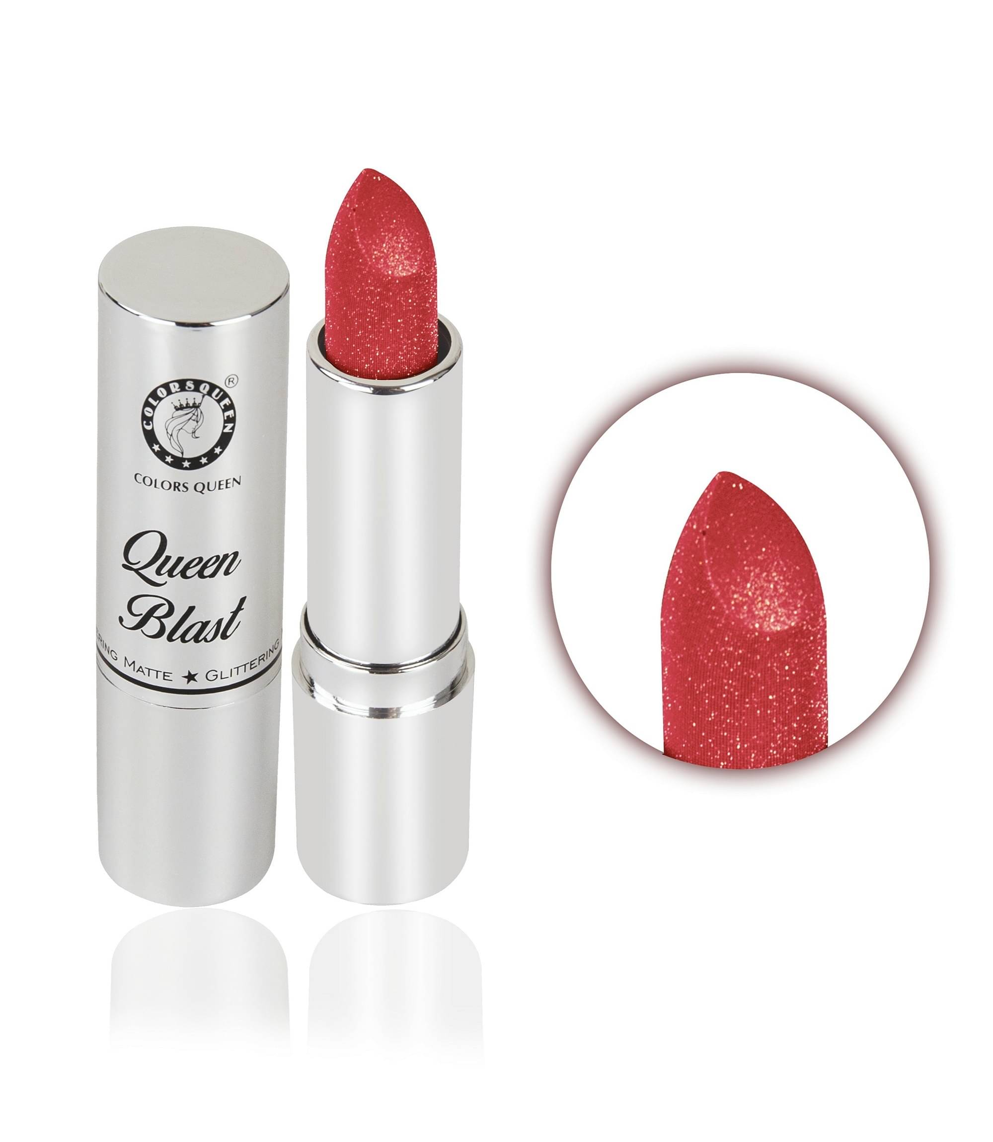     			Colors Queen Gilltering Matte Lipstick Apricot 3.8 g