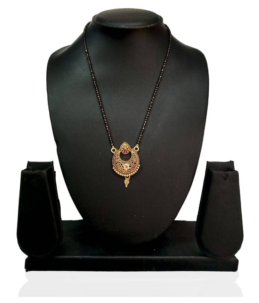 KRIMO Gold Plated Fancy New Short Mangalsutra For Women-100391 KRIMO Gold Plated Fancy New Short Mangalsutra For Women-100391