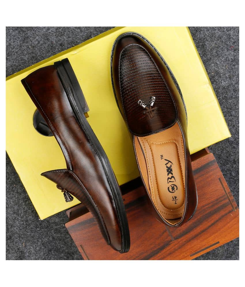 BXXY Tassel Artificial Leather Brown Formal Shoes - Formal Shoes | Buy online on ZillyBuy