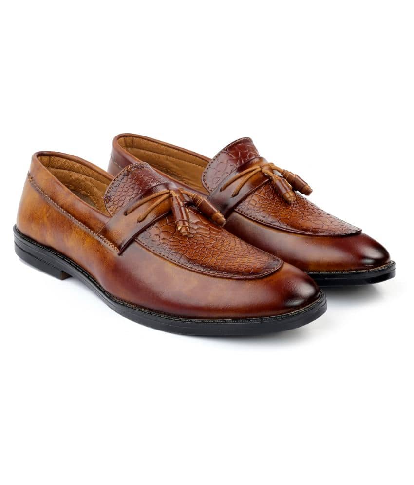 BXXY Tassel Artificial Leather Tan Formal Shoes - Formal Shoes | Buy online on ZillyBuy