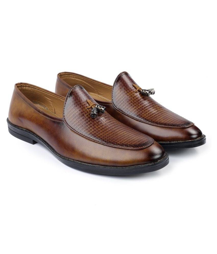     			BXXY Tassel Artificial Leather Tan Formal Shoes