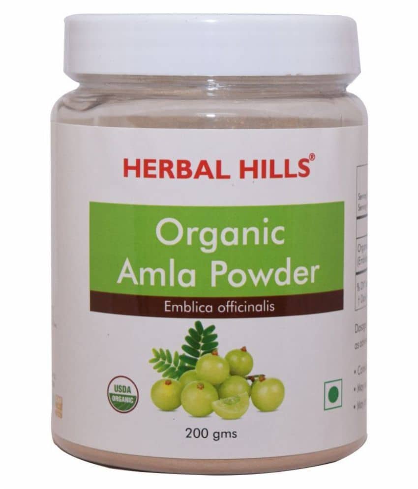 Herbal Hills Organic Amla Powder 200 gm Pack of 5