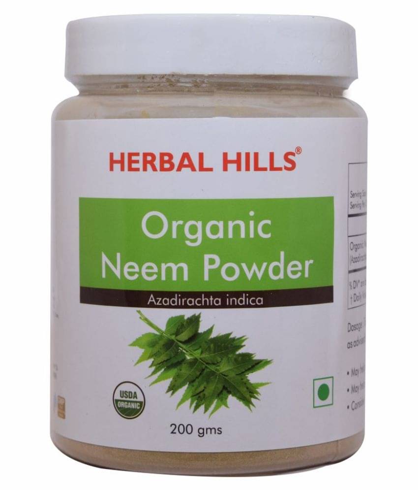 Herbal Hills Organic Neem Powder 200 gm Pack of 4 Herbal Hills Organic Neem Powder 200 gm Pack of 4