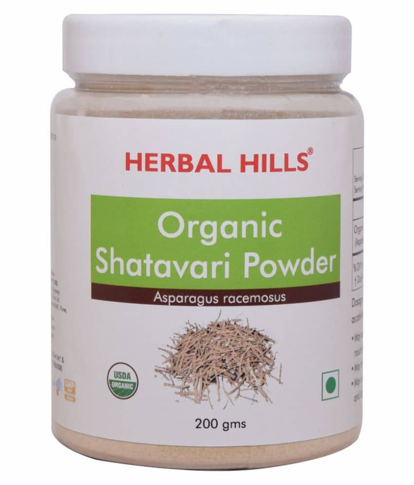 Herbal Hills Organic Shatavari Powder 200 gm Pack of 2