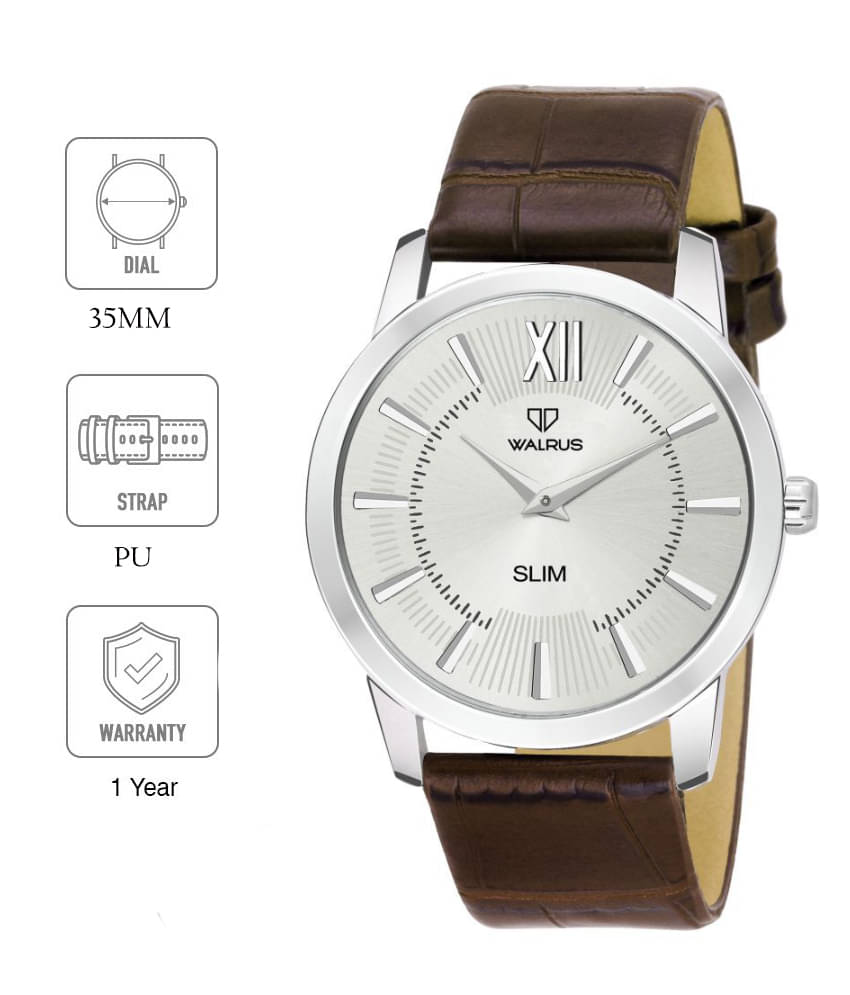     			Walrus Lwm-Slim-070907WA PU Analog Men's Watch