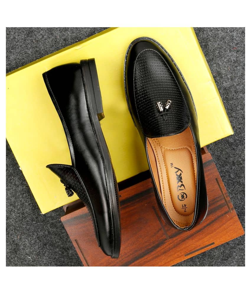 YUVRATO BAXI Tassel Artificial Leather Black Formal Shoes - Formal Shoes | Buy online on ZillyBuy