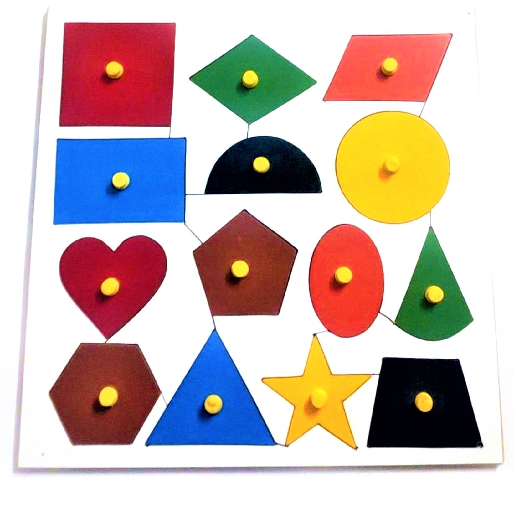 Peters Pence 14 Shaped Geometry Puzzle Educational Learning Board for Kids Pre Primary Education Peters Pence 14 Shaped Geometry Puzzle Educational Learning Board for Kids Pre Primary Education