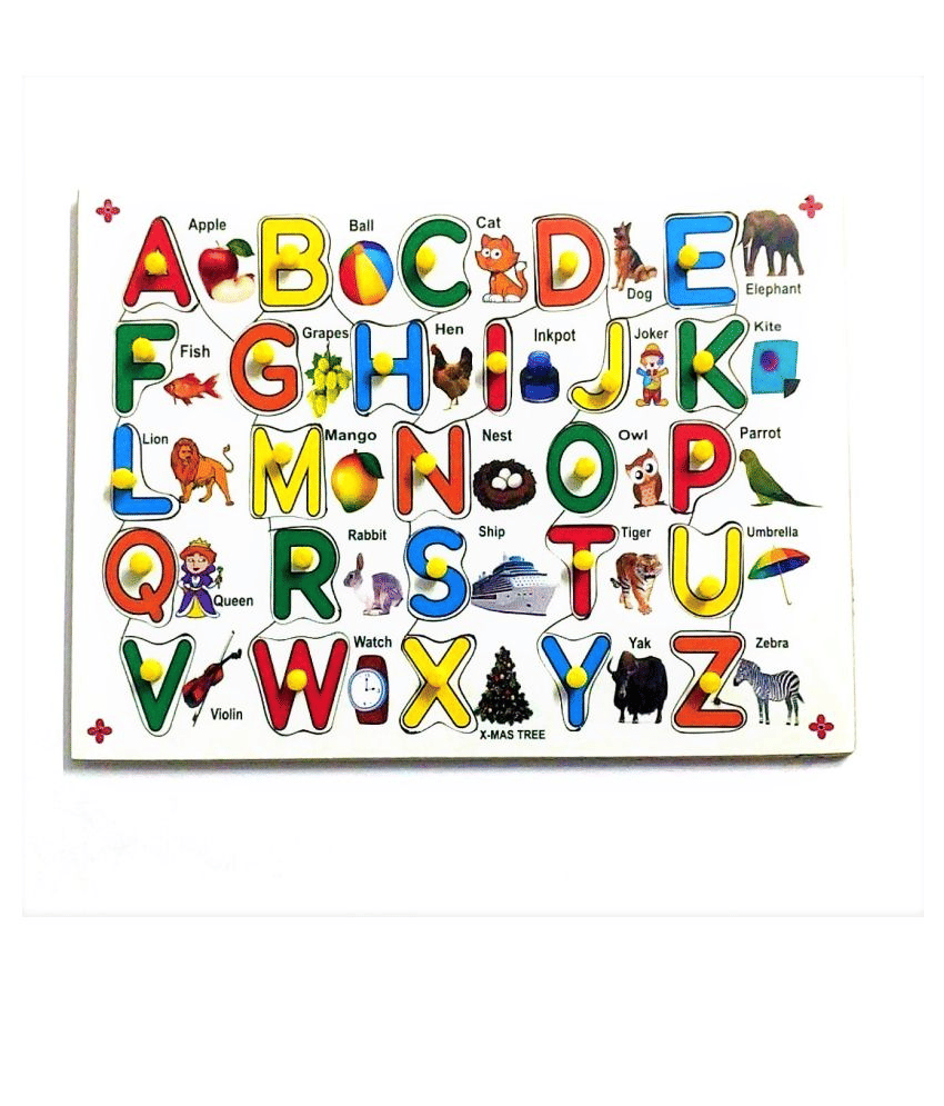 English Alphabet Learning Puzzle Board with Knobs and Picture FOR PRE PRIMARY EDUCATION English Alphabet Learning Puzzle Board with Knobs and Picture FOR PRE PRIMARY EDUCATION
