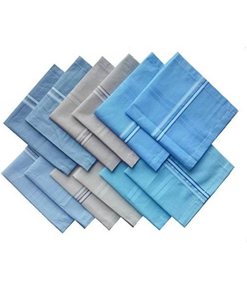 N G PRODUCTS Men and Boys Premium Cotton Handkerchief Set of 12 PCs_size: 44×44 cm (Multicolor with Strips) - Jewellery Sets | Buy online on ZillyBuy