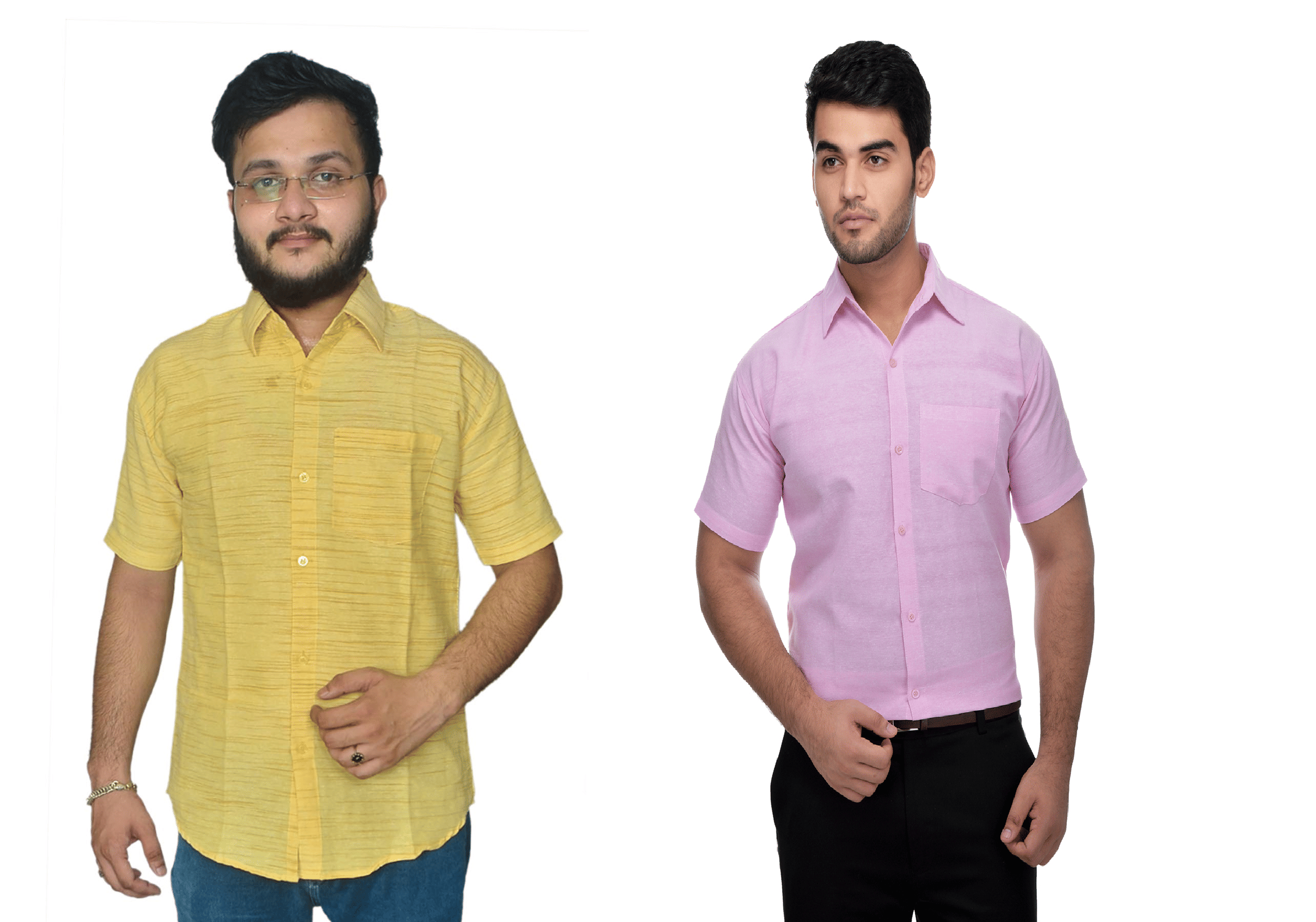 DESHBANDHU DBK Cotton Regular Fit Half Sleeves Men's Formal Shirt - Multi ( Pack of 2 )