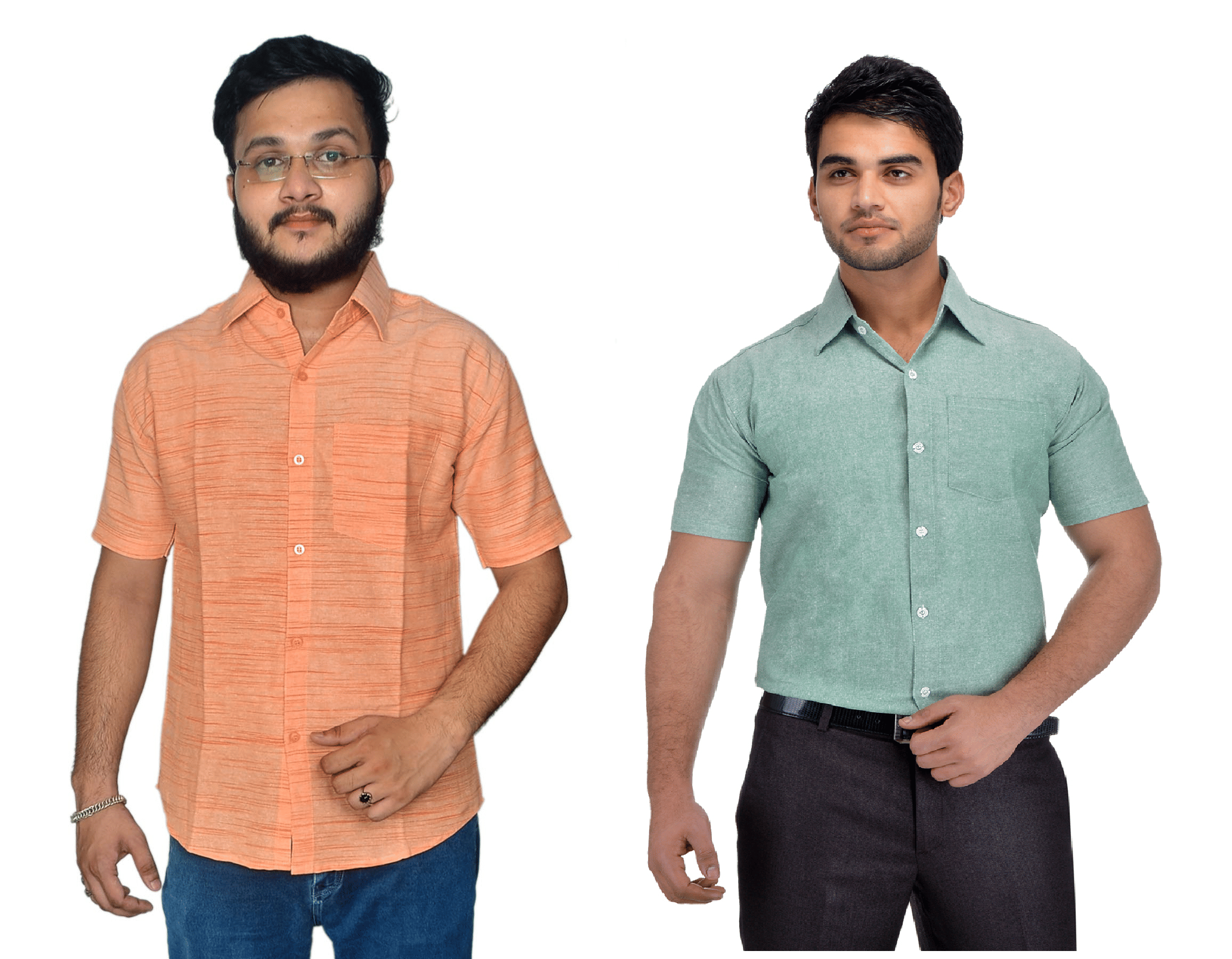 DESHBANDHU DBK Cotton Regular Fit Half Sleeves Men's Formal Shirt - Multi ( Pack of 2 )
