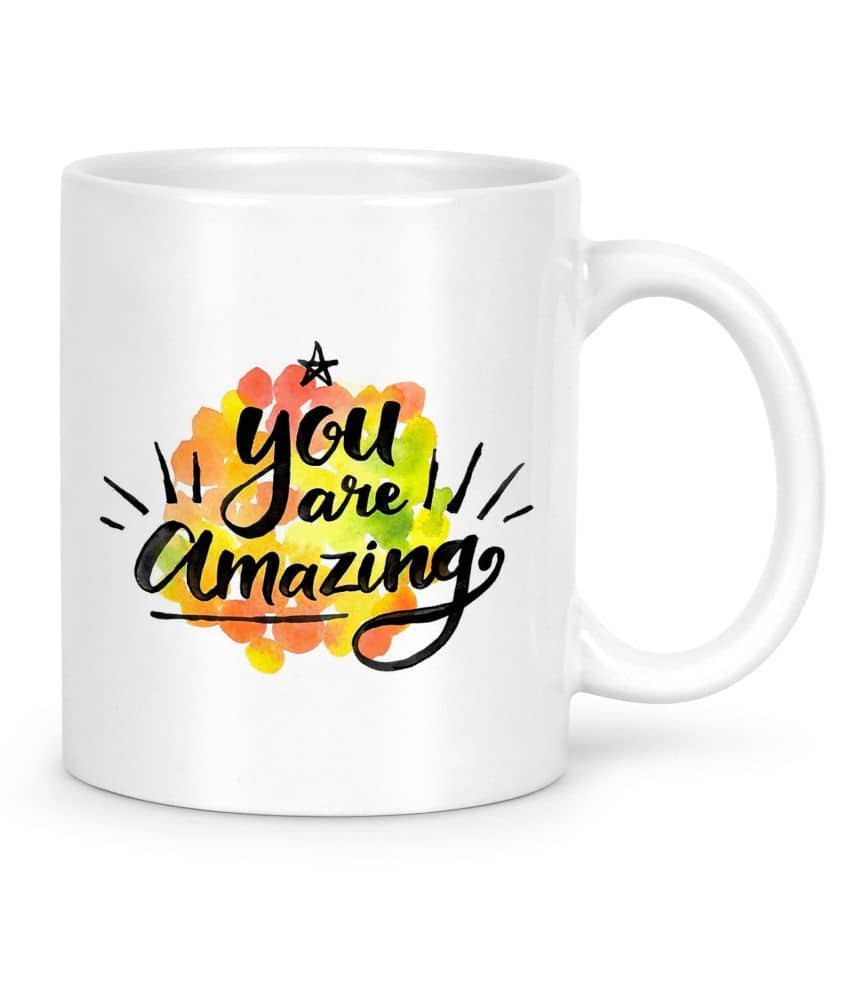 Idream Quote Printed Ceramic Coffee Mug 1 Pcs 330 mL