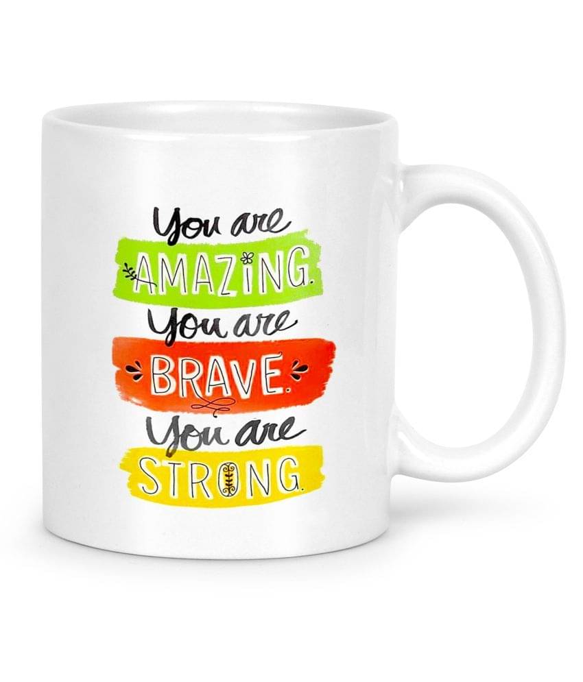     			Idream Quote Printed Ceramic Coffee Mug 1 Pcs 330 mL