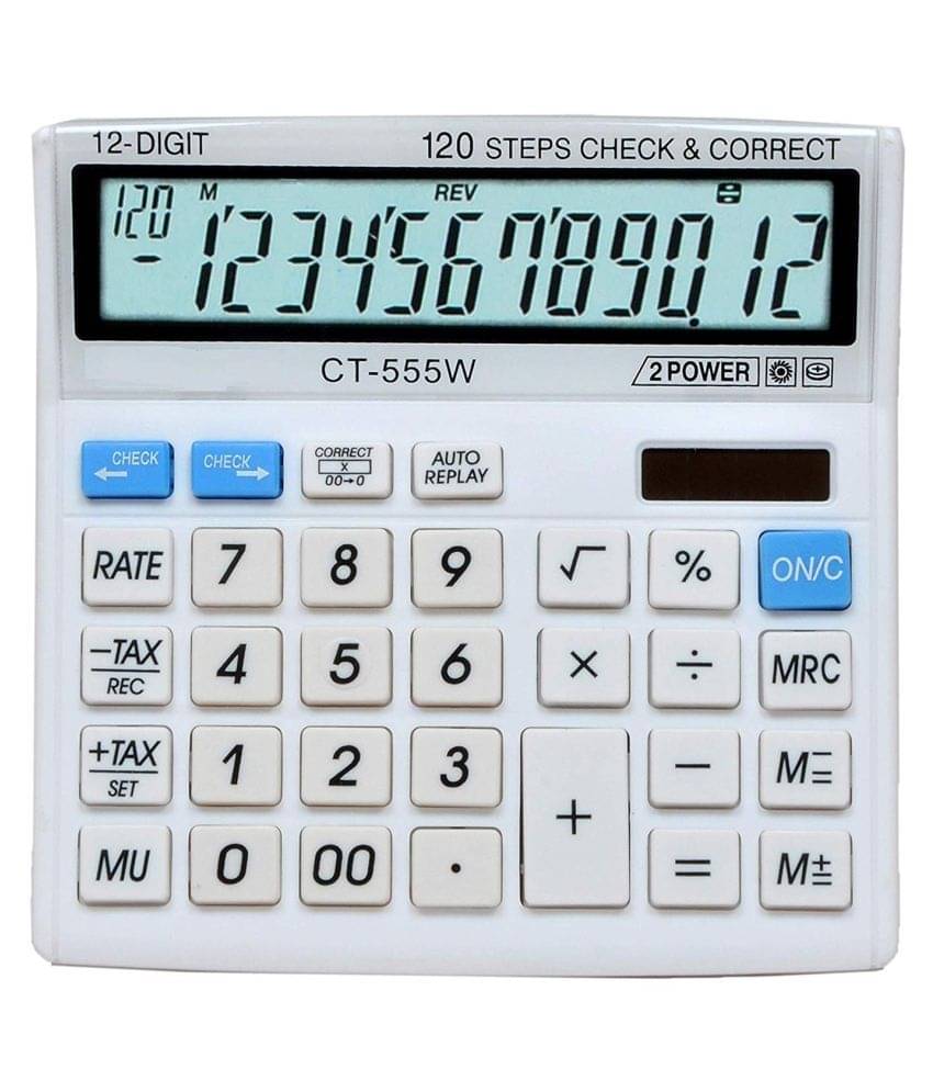     			Villy 12 Digits BL-555W Large Display Electronic Calculator