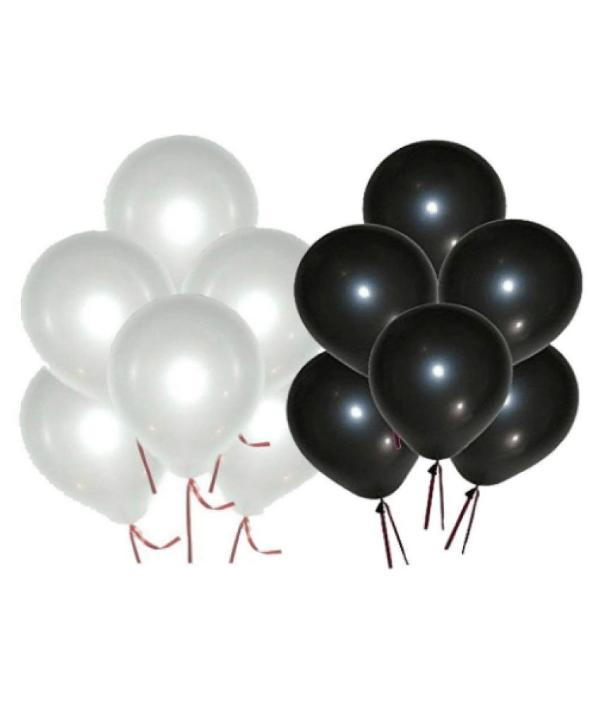     			Blooms Black & White  balloon set