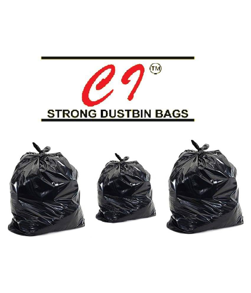     			C-I - 90Pcs. Premium Medium Garbage Bags | Black 18X20 | Disposable Kitchen Garbage Trash Waste Dustbin Bags