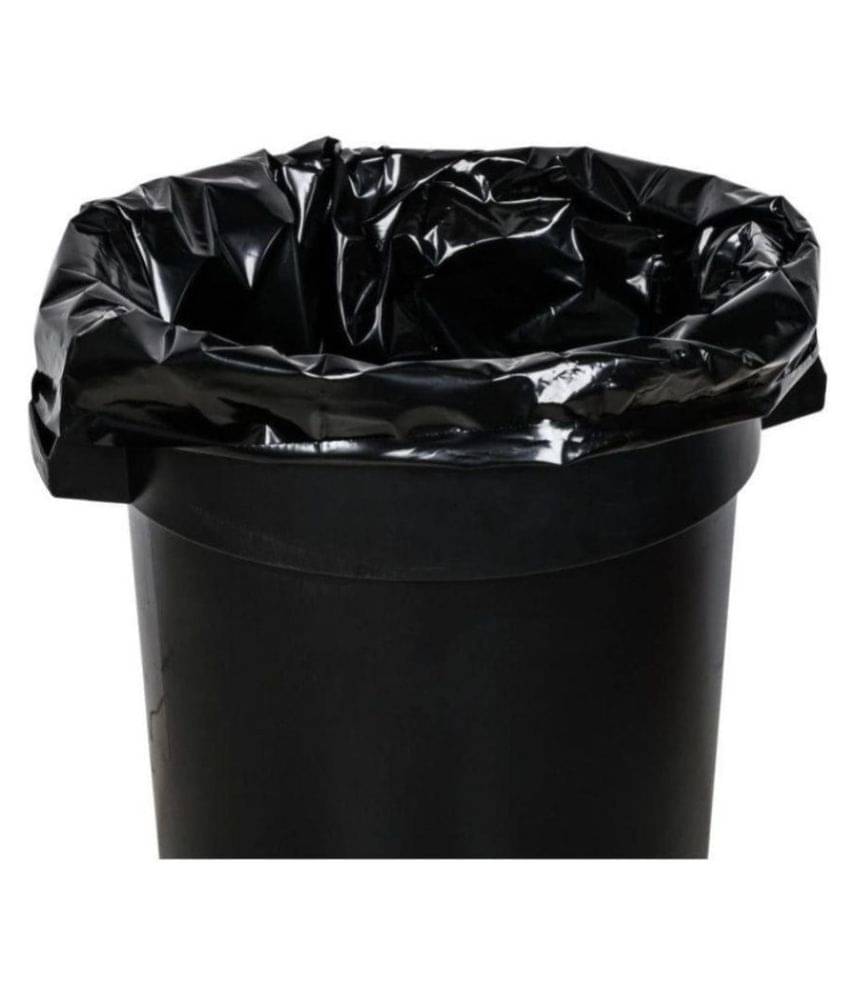     			C I- Large 42 pcs - 25X30 Black Disposable Garbage Trash Waste Dustbin Bags of 63cm x 76cm | Pack of 3 X 14 pcs= total 42 pcs