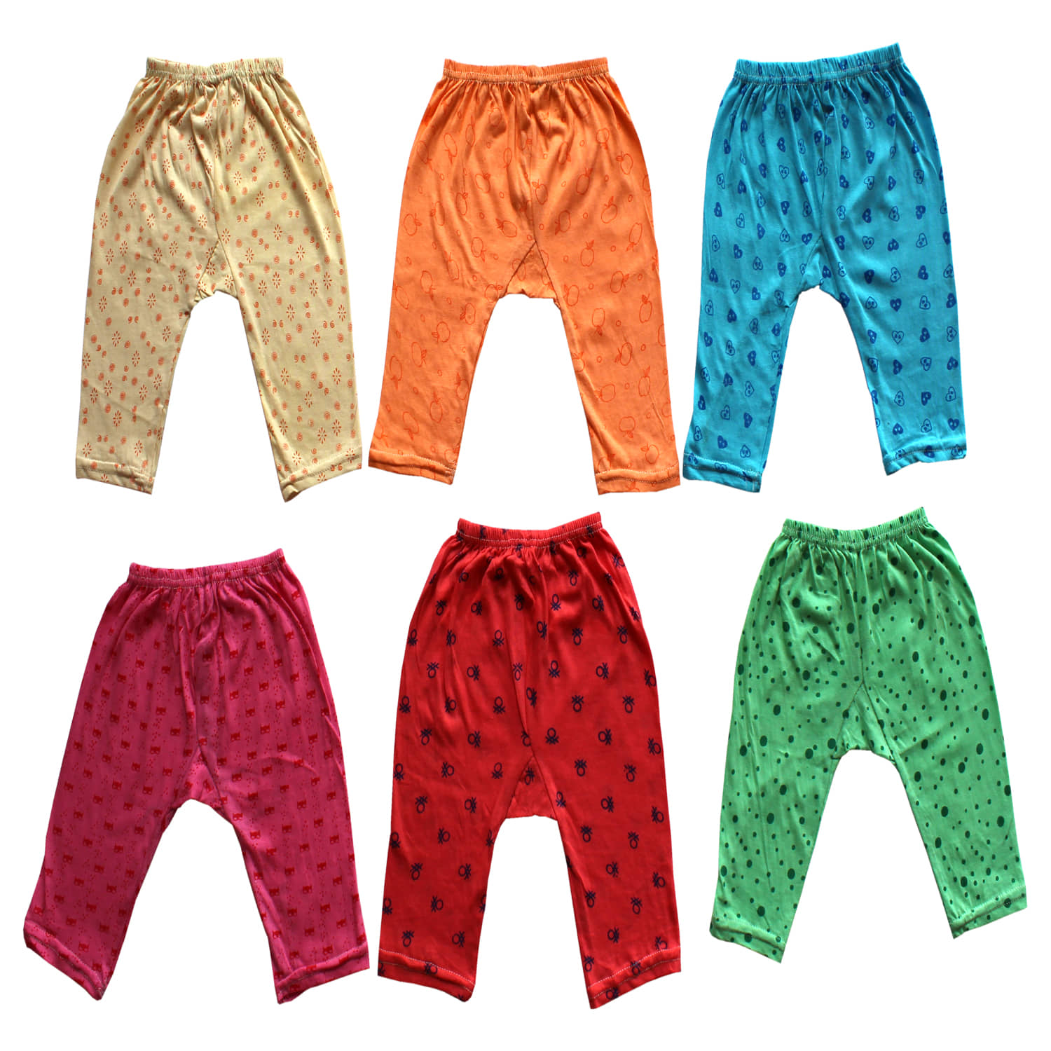 HF LUMEN Pack of 6 Unisex for Baby Cotton Pyjama ( Multi Color ) - Track Pants | Buy online on ZillyBuy