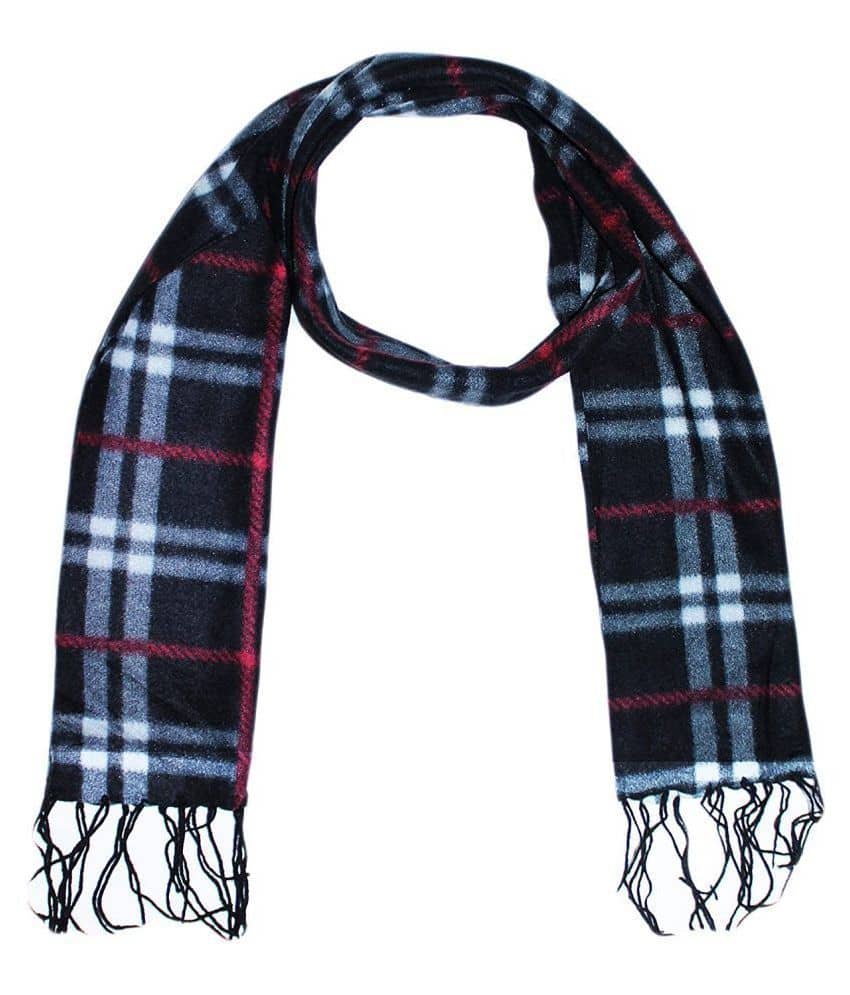 PENYAN Black Checkered Woolen Scarves For Winters - Jewellery Sets | Buy online on ZillyBuy