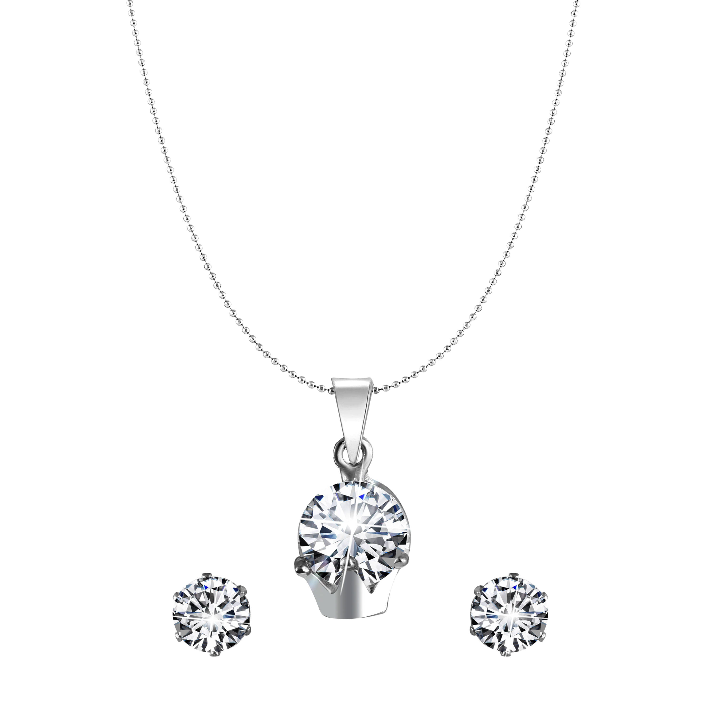     			Vighnaharta Daisy Flower Solitaire CZ Gold and Rhodium Plated Alloy Pendant set for Women and Girls