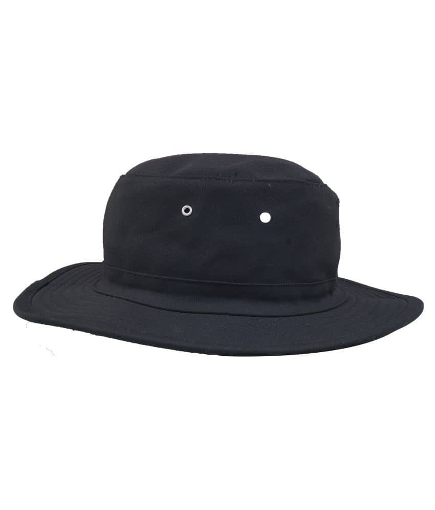 Zacharias Black Plain Cotton Hats