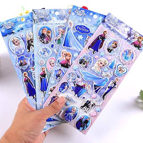iDream Frozen Cartoon Stickers for Kids, Craft Decals, Label, Stationery, Album Stickers (Set of 4)