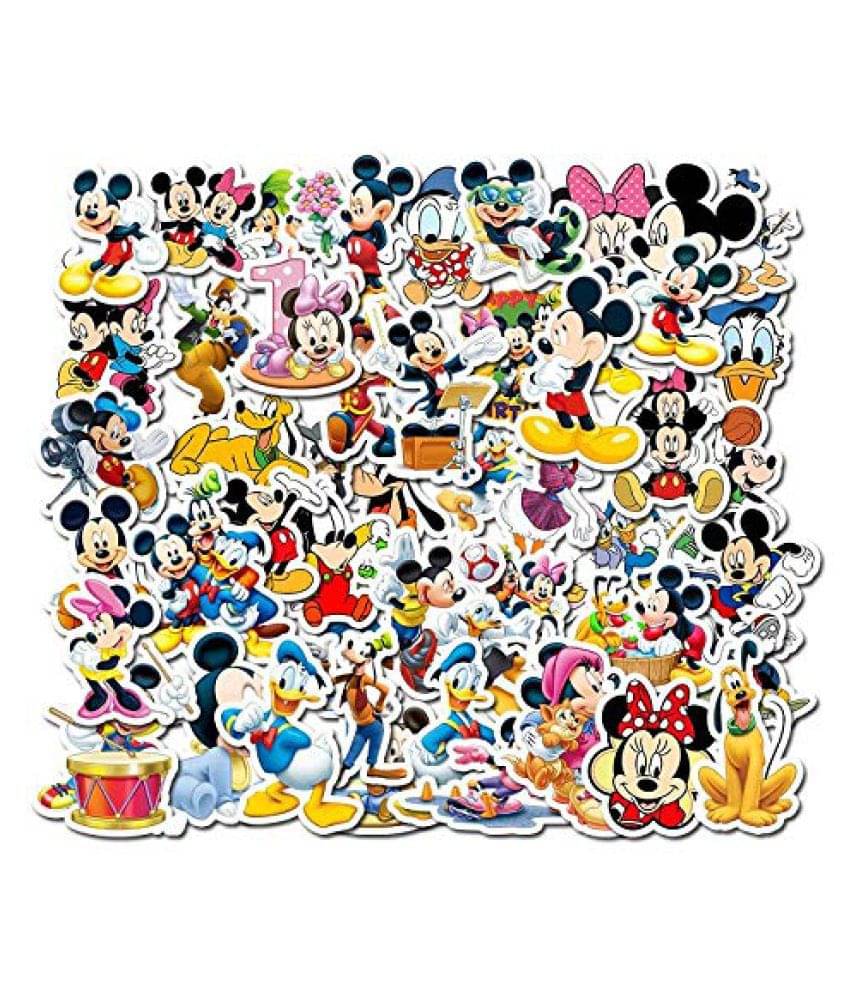     			iDream Mickey Mouse Graffiti DIY Decal Sticker for Laptop, Skateboard, Luggage, Guitar, Bicycle etc. (Set of 50)