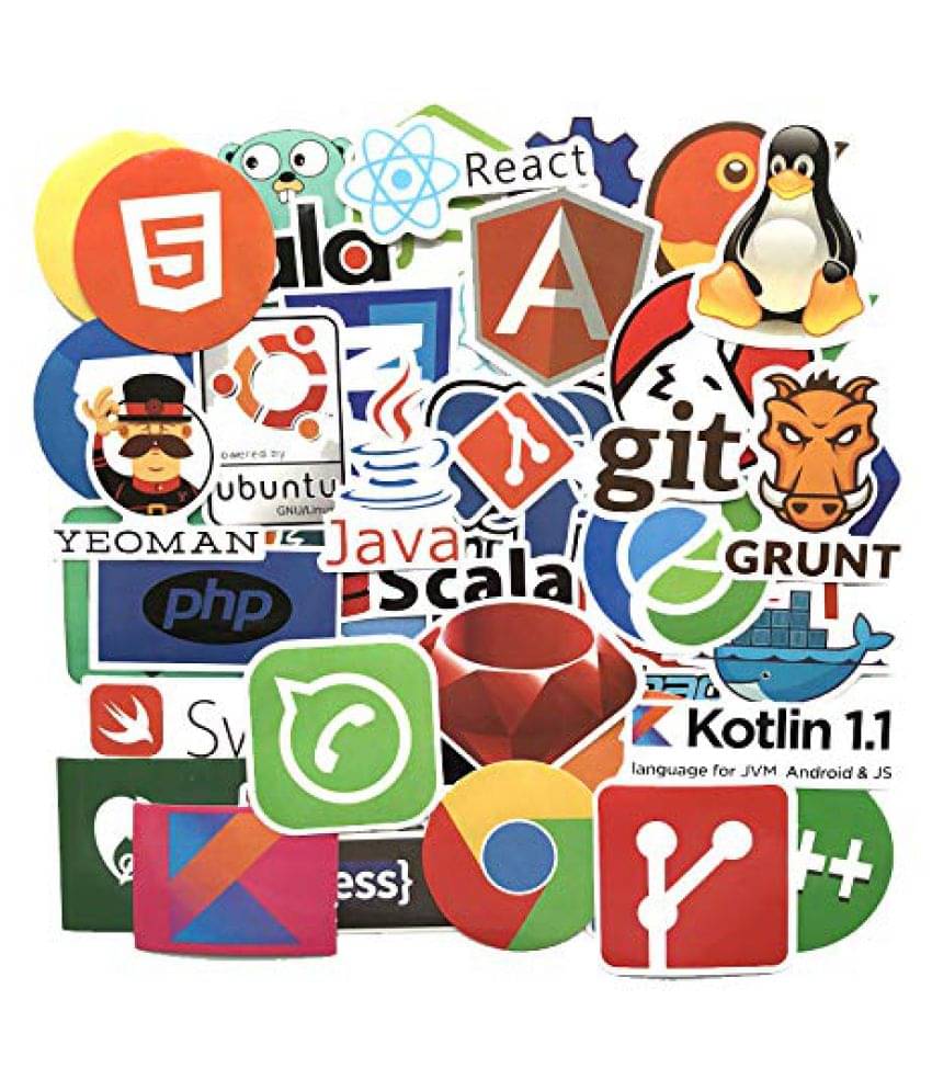 iDream Programming Language Software Geek Stickers Waterproof Vinyl for Laptop, Monitor etc. (Set of 50) iDream Programming Language Software Geek Stickers Waterproof Vinyl for Laptop, Monitor etc. (Set of 50)