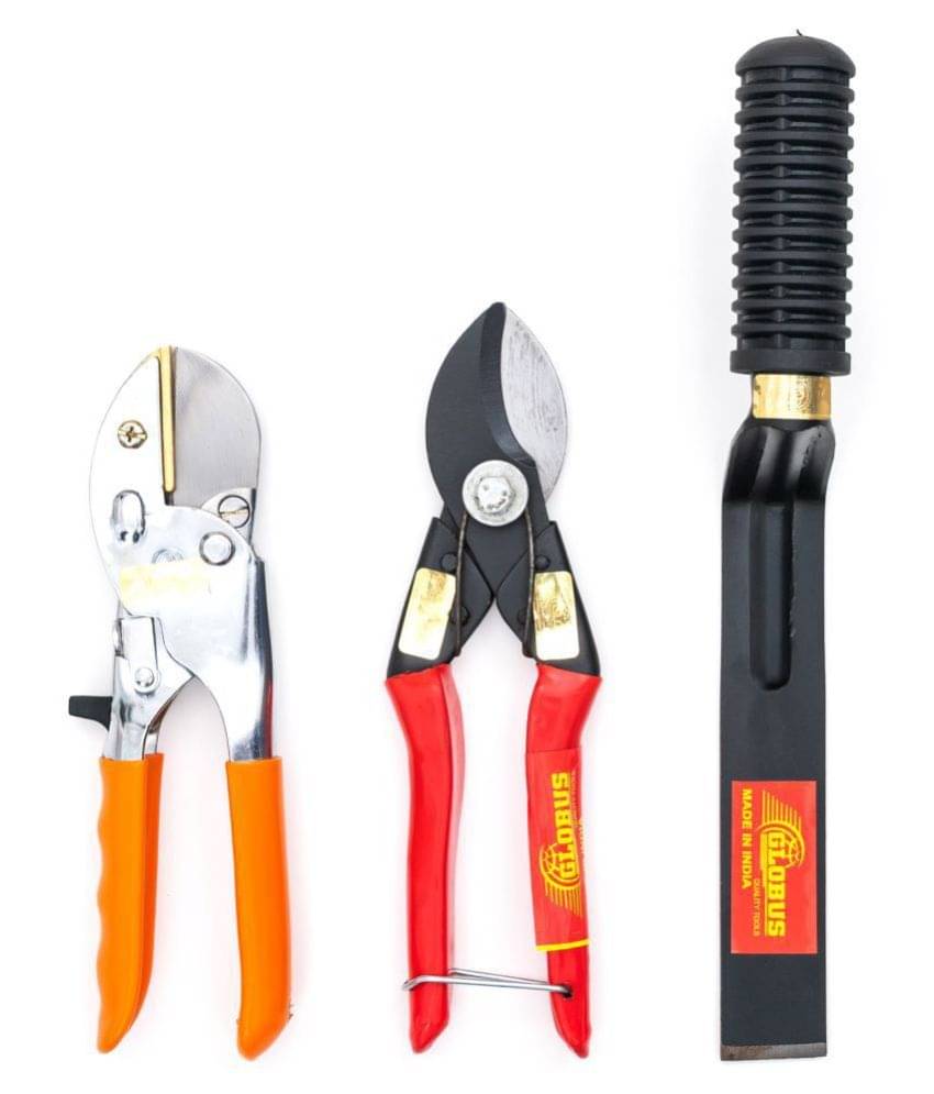     			GLOBUS 1371 Garden Tool Set/3 PCS (German Pruner, ROLL Cut Pruner and KHURPA 1")