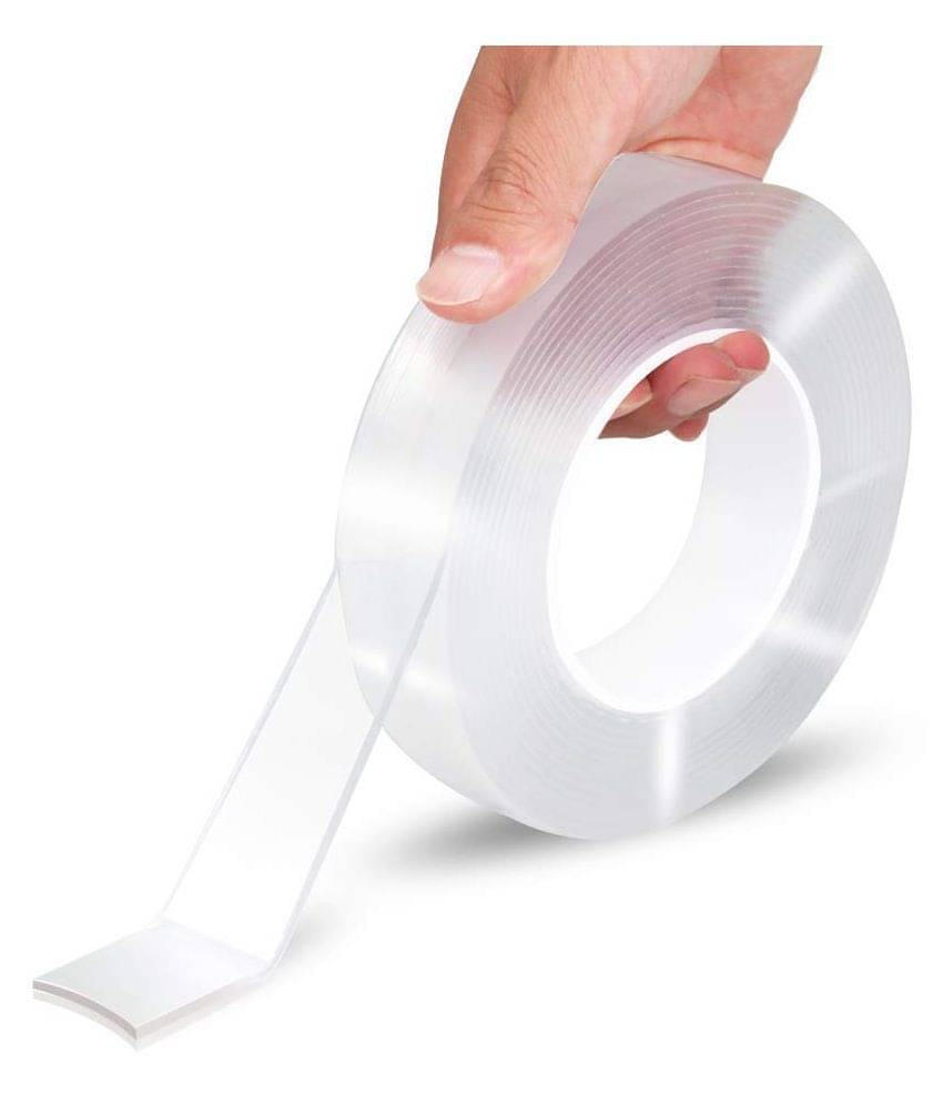     			Goyam Nano Double Sided Tape Heavy Duty, Multipurpose Foil Tape ,Washable Reusable Strong Sticky Strips Gel Grip Tape